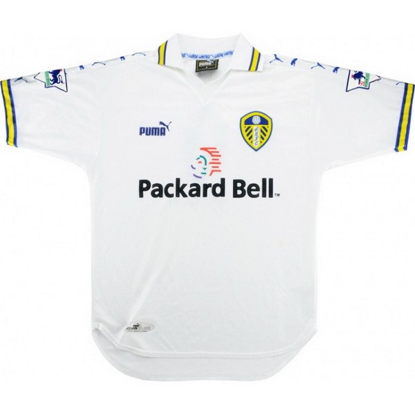 Thailande Maillot Football Leeds United Domicile Retro 1999 2000 Blanc